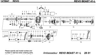 アブ】19レボ ビースト［Revo beast］純正パーツリスト - リール