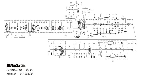 画像1: 【アブ純正お取り寄せパーツ：納期1ヶ月】23 REVO5 STX STX　製品コード：1565124 (1)