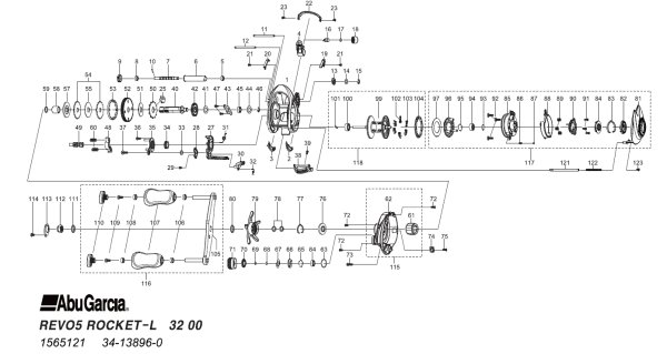 画像1: 【アブ純正お取り寄せパーツ：納期1ヶ月】23 REVO5 ROCKET ROCKET-L　製品コード：1565121 (1)