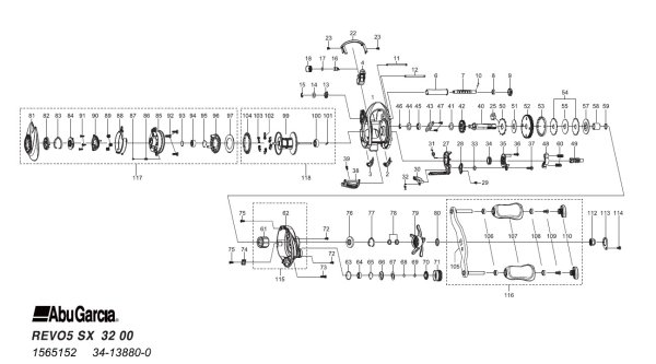画像1: 【アブ純正お取り寄せパーツ：納期1ヶ月】23 REVO5 SX　製品コード：1565152 (1)