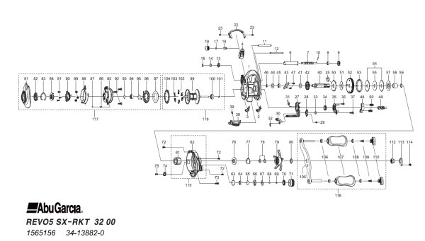 画像1: 【アブ純正お取り寄せパーツ：納期1ヶ月】23 REVO5 SX-Rocket　製品コード：1565156 (1)