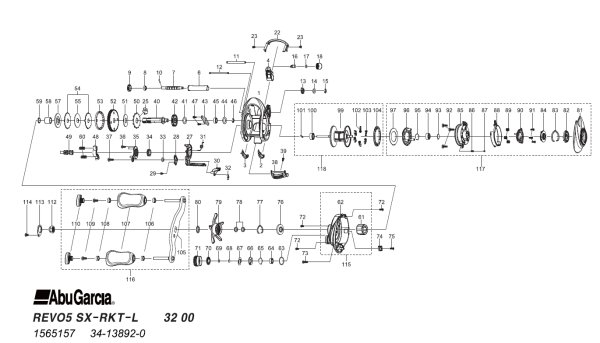 画像1: 【アブ純正お取り寄せパーツ：納期1ヶ月】23 REVO5 SX-Rocket-L　製品コード：1565157 (1)