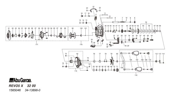 画像1: 【アブ純正お取り寄せパーツ：納期1ヶ月】23 REVO5 X　製品コード：1565046 (1)