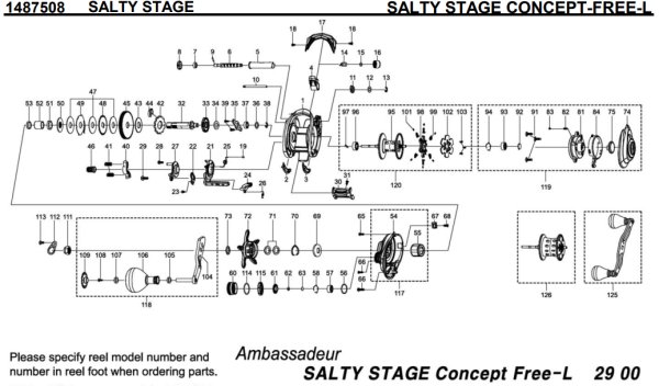 画像1: 【アブ純正お取り寄せパーツ：納期1ヶ月】SALTY STAGE CONCEPT-FREE-L　製品コード：1487508 (1)