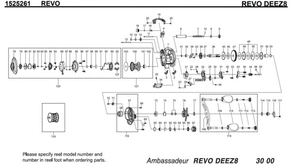 画像1: 【アブ純正お取り寄せパーツ：納期1ヶ月】20レボ DEEZ8　製品コード：1525261 (1)