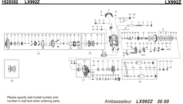 画像1: 【アブ純正お取り寄せパーツ：納期1ヶ月】LX992Z　製品コード：1525352 (1)