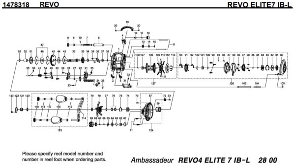 画像1: 【アブ純正お取り寄せパーツ：納期1ヶ月】18Revo エリート 7 IB-L　製品コード：1478318 (1)