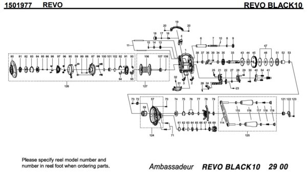 画像1: 【アブ純正お取り寄せパーツ：納期1ヶ月】19Revo ブラック 10　製品コード：1501977 (1)