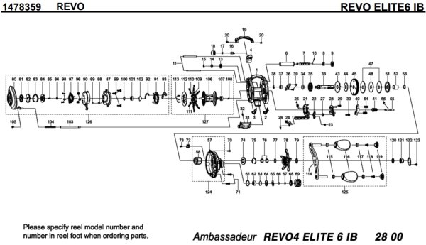 画像1: 【アブ純正お取り寄せパーツ：納期1ヶ月】18Revo エリート 6 IB　製品コード：1478359 (1)