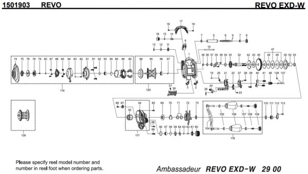 画像1: 【アブ純正お取り寄せパーツ：納期1ヶ月】20レボ EXD W　製品コード：1501903 (1)
