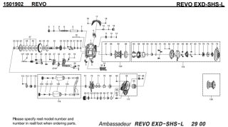 アブ】20レボ EXD［Revo］純正パーツリスト - リールチューニング