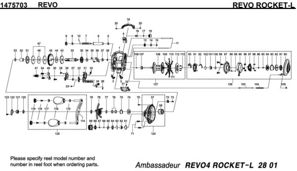 画像1: 【アブ純正お取り寄せパーツ：納期1ヶ月】19Revo ロケット ROCKET-L　製品コード：1475703 (1)