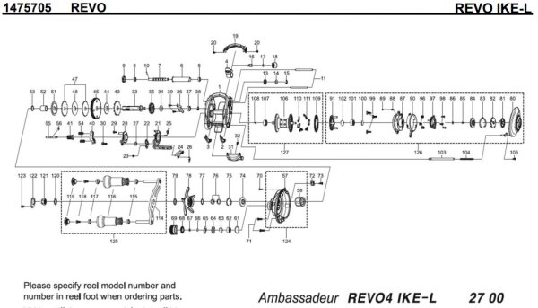 画像1: 【アブ純正お取り寄せパーツ：納期1ヶ月】20レボ アイク IKE-L　製品コード：1475705 (1)