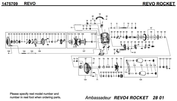画像1: 【アブ純正お取り寄せパーツ：納期1ヶ月】19Revo ロケット ROCKET　製品コード：1475709 (1)