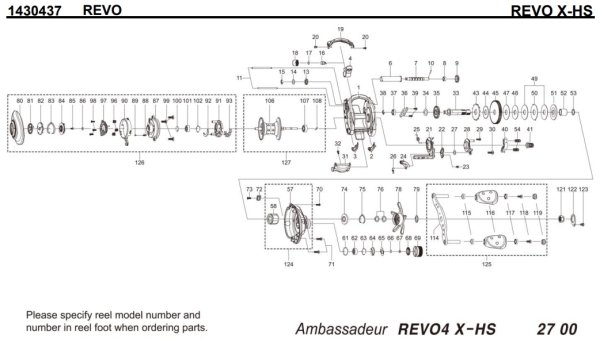 画像1: 【アブ純正お取り寄せパーツ：納期1ヶ月】18Revo X-HS　製品コード：1430437 (1)