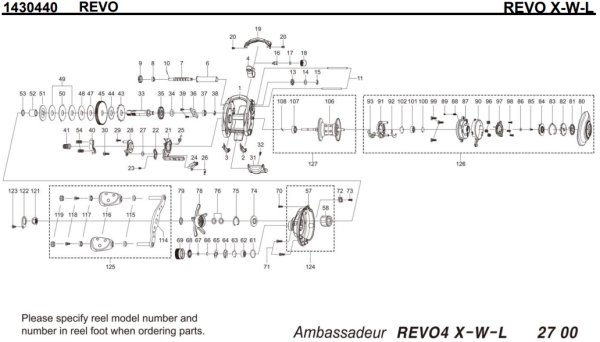 画像1: 【アブ純正お取り寄せパーツ：納期1ヶ月】18Revo X-W-L　製品コード：1430440 (1)