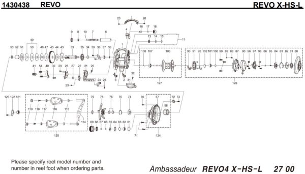 画像1: 【アブ純正お取り寄せパーツ：納期1ヶ月】18Revo X-HS-L　製品コード：1430438 (1)