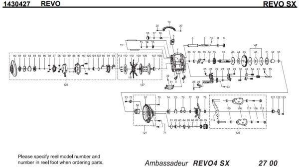 画像1: 【アブ純正お取り寄せパーツ：納期1ヶ月】18Revo SX　製品コード：1430427 (1)