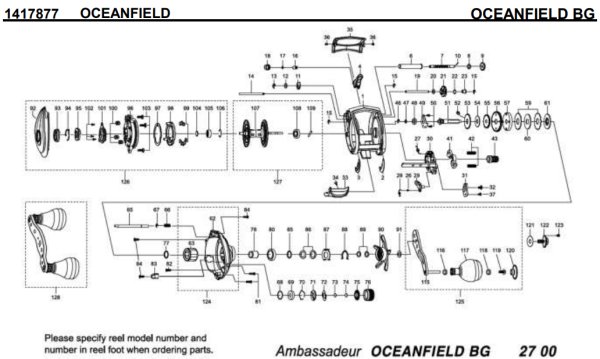 画像1: 【アブ純正お取り寄せパーツ：納期1ヶ月】17OCEANFIELD BG　製品コード：1417877 (1)