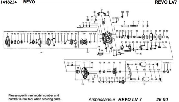 画像1: 【アブ純正お取り寄せパーツ：納期1ヶ月】Revo LV7　製品コード：1418224 (1)
