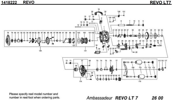 画像1: 【アブ純正お取り寄せパーツ：納期1ヶ月】Revo LT7　製品コード：1418222 (1)
