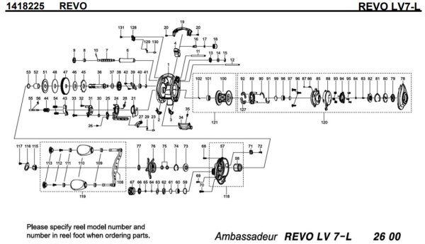画像1: 【アブ純正お取り寄せパーツ：納期1ヶ月】Revo LV7-L　製品コード：1418225 (1)