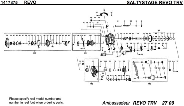画像1: 【アブ純正お取り寄せパーツ：納期1ヶ月】Revo TRV　製品コード：1417875 (1)