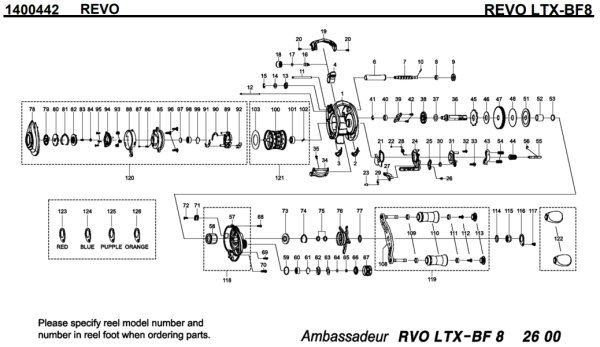画像1: 【アブ純正お取り寄せパーツ：納期1ヶ月】Revo LTX-BF8　製品コード：1400442 (1)
