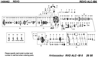 アブ】Revo ALC-IB 6/7 純正パーツリスト - リールチューニング