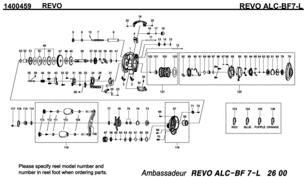 画像1: 【アブ純正お取り寄せパーツ：納期1ヶ月】Revo ALC-BF7-L　製品コード：1400459 (1)