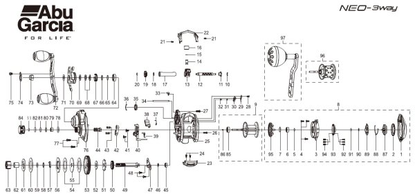 画像1: 【アブ純正お取り寄せパーツ：納期1ヶ月】NEO-3way 7-L　製品コード：1640997 (1)