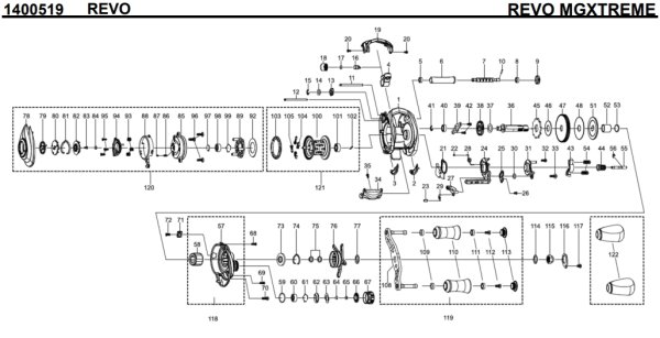 画像1: 【アブ純正お取り寄せパーツ：納期1ヶ月】Revo MGXtreme　製品コード：1400519 (1)