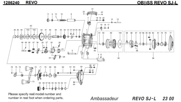 画像1: 【アブ純正お取り寄せパーツ：納期1ヶ月】SALTY STAGE REVO SJ-L　製品コード：1286240 (1)