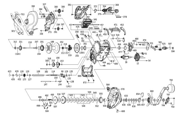 画像1: 【ダイワ純正お取り寄せパーツ：納期1ヶ月】26シーボーグ 500J　製品コード：00810056 (1)