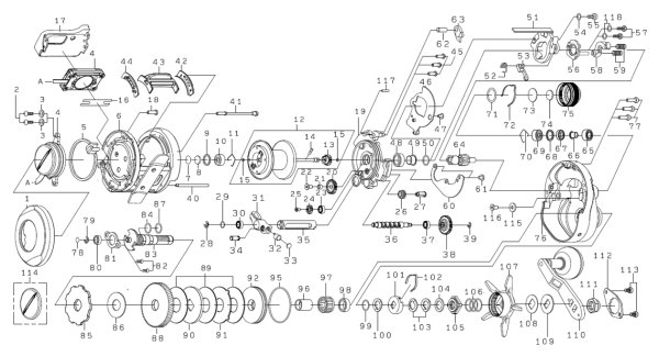 画像1: 【ダイワ純正お取り寄せパーツ：納期1ヶ月】25ソルティガIC 300-C　製品コード：00631592 (1)