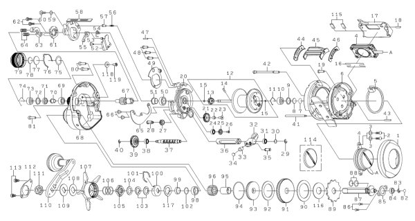 画像1: 【ダイワ純正お取り寄せパーツ：納期1ヶ月】25ソルティガIC 100HL-C　製品コード：00631589 (1)