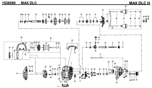 画像1: 【アブ純正お取り寄せパーツ：納期1ヶ月】2021年モデル DLC［MAX］MAX DLC H　製品コード：1536580 (1)