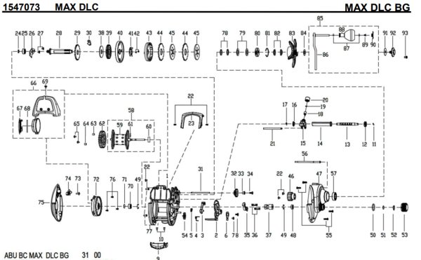 画像1: 【アブ純正お取り寄せパーツ：納期1ヶ月】2021年モデル DLC BG［MAX］ MAX DLC BG　製品コード：1547073 (1)