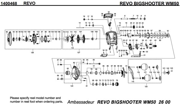 画像1: 【アブ純正お取り寄せパーツ：納期1ヶ月】Revo ビックシューター WM50　製品コード：1400468 (1)