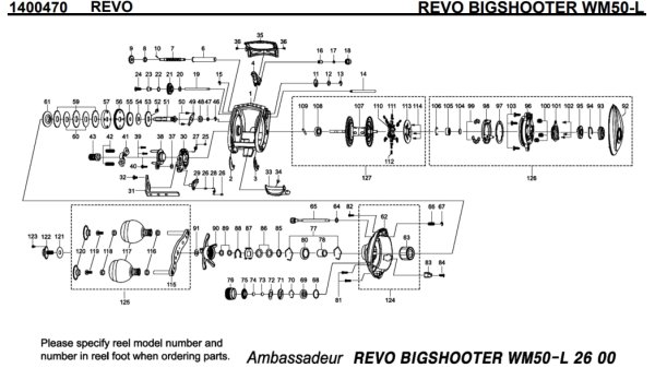 画像1: 【アブ純正お取り寄せパーツ：納期1ヶ月】Revo ビックシューター WM50-L　製品コード：1400470 (1)