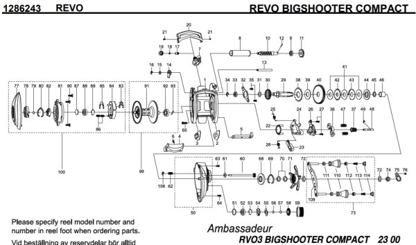 画像1: 【アブ純正お取り寄せパーツ：納期1ヶ月】Revo BIGSHOOTER COMPACT　製品コード：1286243 (1)
