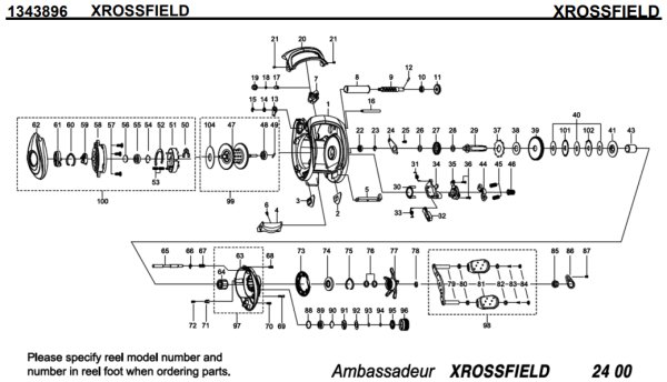 画像1: 【アブ純正お取り寄せパーツ：納期1ヶ月】クロスフィールド XROSSFIELD　製品コード：1343896 (1)