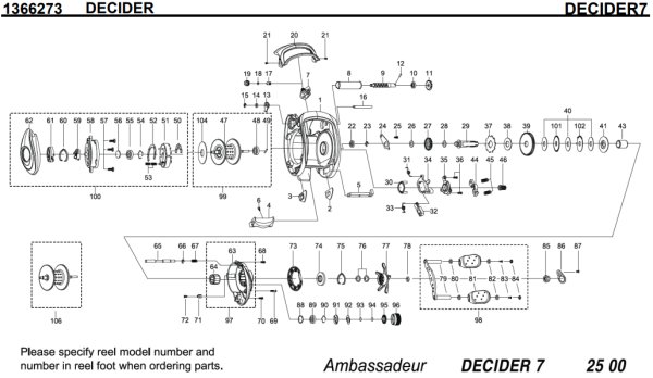 画像1: 【アブ純正お取り寄せパーツ：納期1ヶ月】ディサイダー 7 DECIDER7　製品コード：1366273 (1)