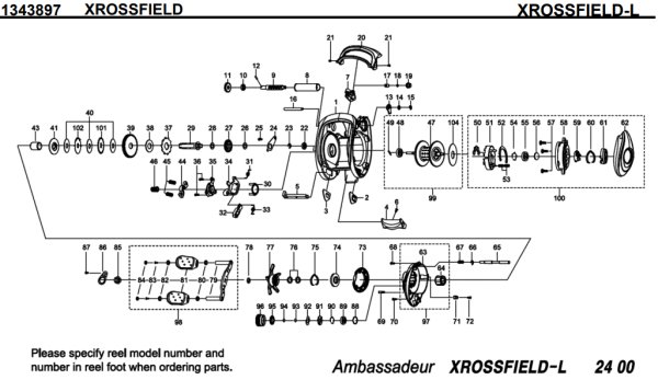画像1: 【アブ純正お取り寄せパーツ：納期1ヶ月】クロスフィールド XROSSFIELD-L　製品コード：1343897 (1)