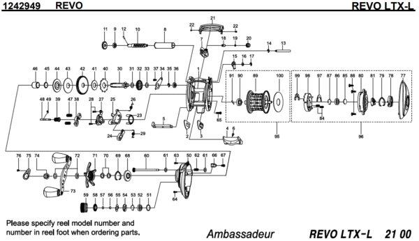 画像1: 【アブ純正お取り寄せパーツ：納期1ヶ月】Revo LTX-L　製品コード：1242949 (1)