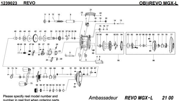 画像1: 【アブ純正お取り寄せパーツ：納期1ヶ月】Revo MGX-L　製品コード：1239023 (1)