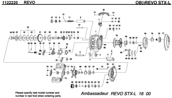 画像1: 【アブ純正お取り寄せパーツ：納期1ヶ月】Revo STX-L　製品コード：1122220 (1)