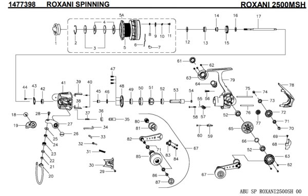 画像1: 【アブ純正お取り寄せパーツ：納期1ヶ月】ROXANI 2500MSH　製品コード：1477398 (1)