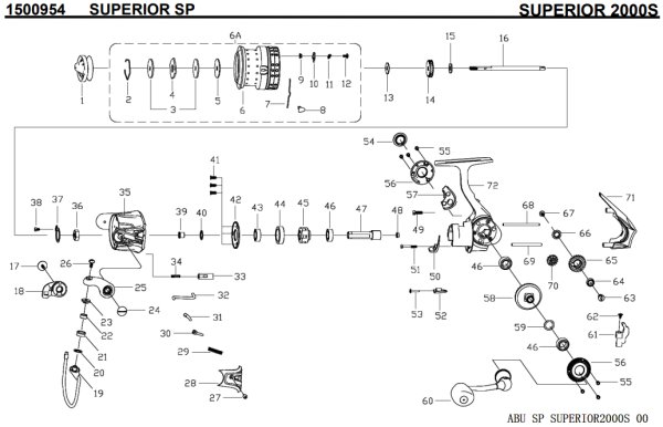 画像1: 【アブ純正お取り寄せパーツ：納期1ヶ月】Superior 2000S　製品コード：1500954 (1)