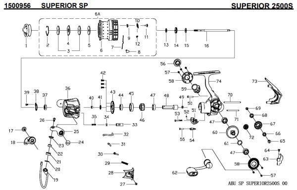 画像1: 【アブ純正お取り寄せパーツ：納期1ヶ月】Superior 2500S　製品コード：1500956 (1)